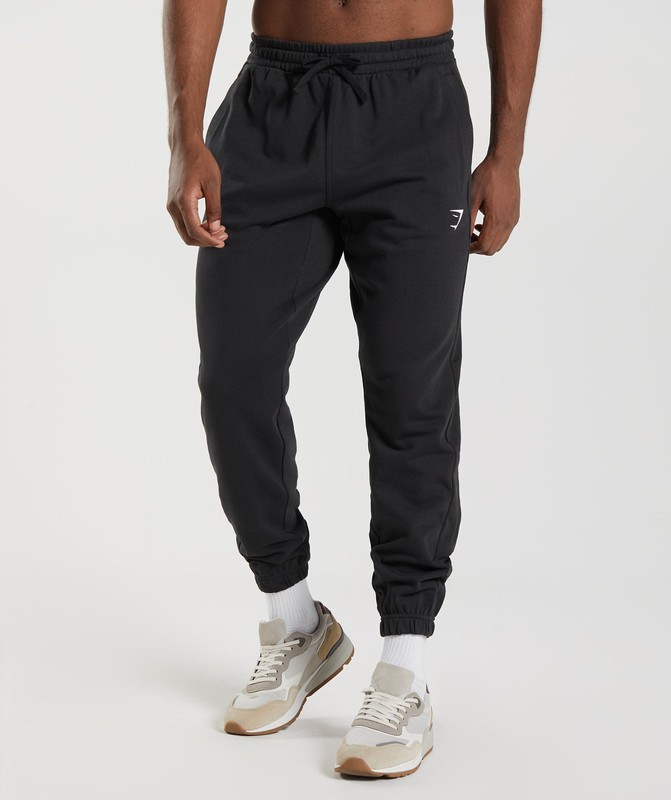 Gymshark Essential Oversized Joggers Black | 58634BONA