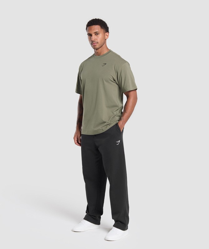 Gymshark Essential Oversized T-Shirt Base Green | 83491ZDAN