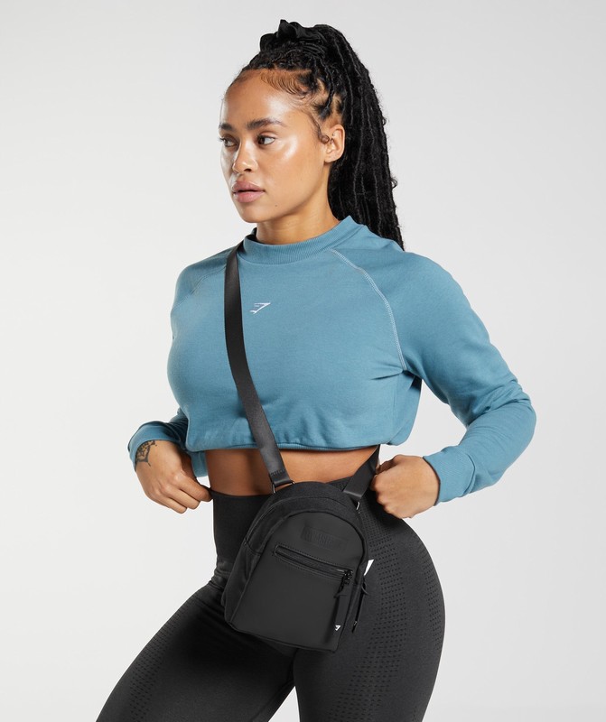 Gymshark Everyday Crossbody Bag Black | 43908HMTL