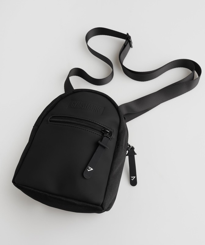 Gymshark Everyday Crossbody Bag Black | 43908HMTL