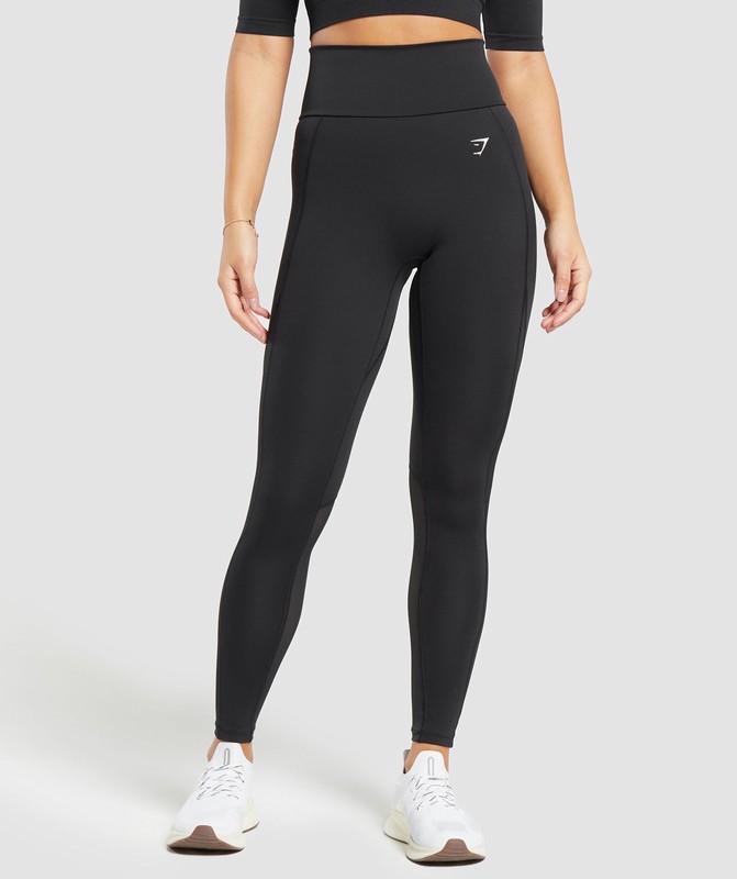 Gymshark Everyday Mesh Legging Black | 62549CMFJ