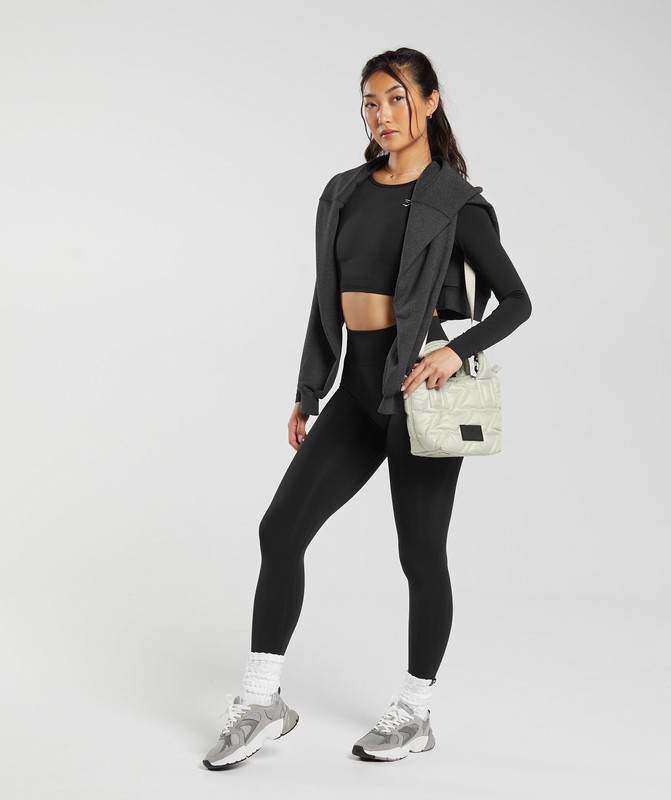 Gymshark Everyday Seamless Long Sleeve Crop Top Black | 96810PVUT