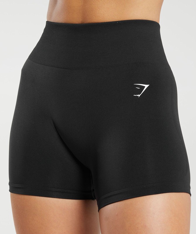 Gymshark Everyday Seamless Shorts Black | 82396ZCFJ