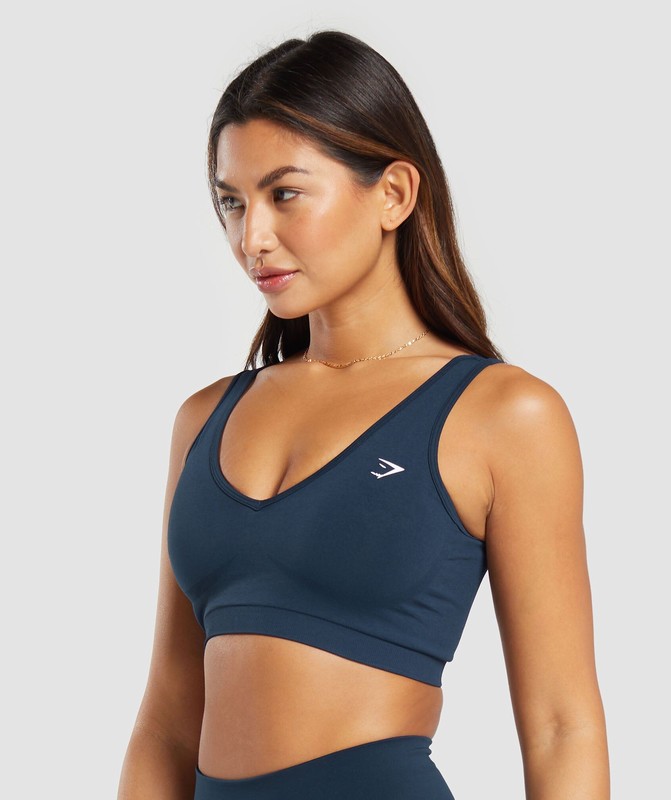 Gymshark Everyday Seamless Sports Bra Navy | 93284CAQU