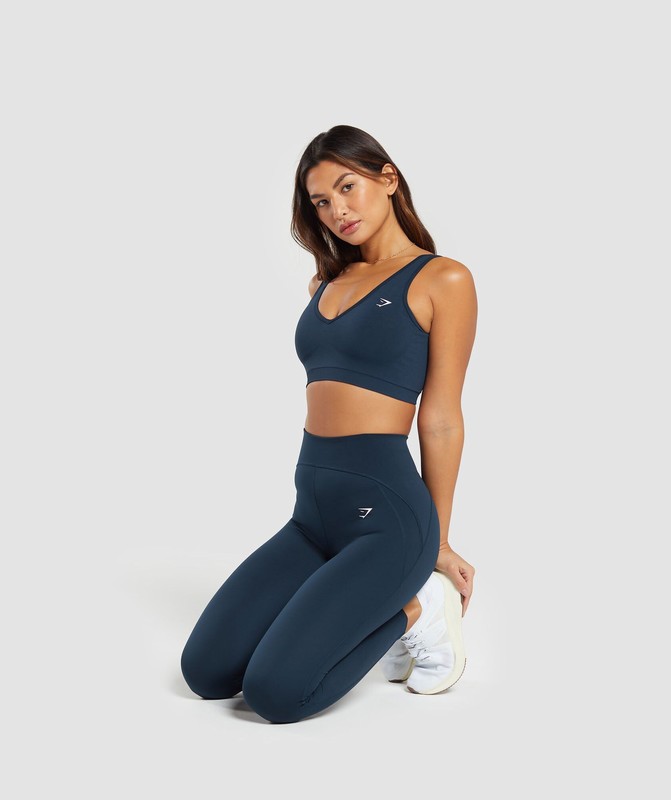 Gymshark Everyday Seamless Sports Bra Navy | 93284CAQU