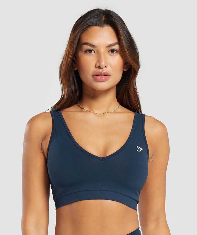 Gymshark Everyday Seamless Sports Bra Navy | 93284CAQU
