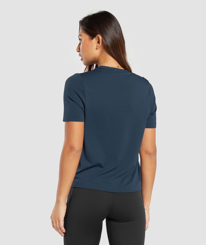 Gymshark Everyday Seamless T-Shirt Navy | 28034HROG