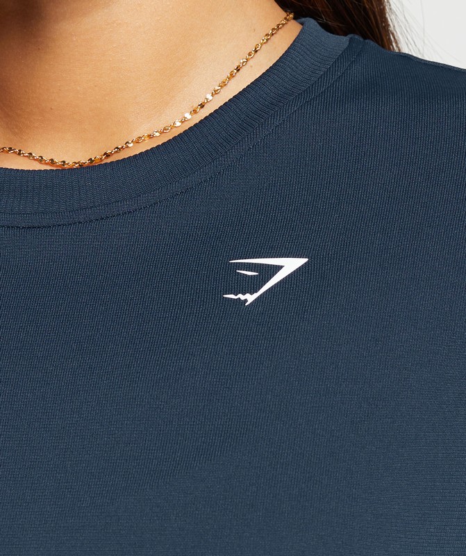 Gymshark Everyday Seamless T-Shirt Navy | 28034HROG
