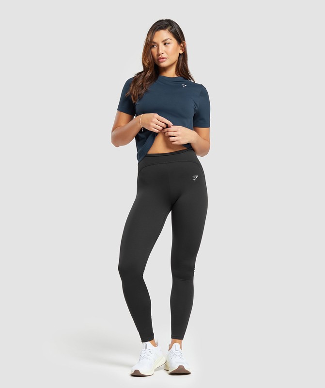 Gymshark Everyday Seamless T-Shirt Navy | 28034HROG