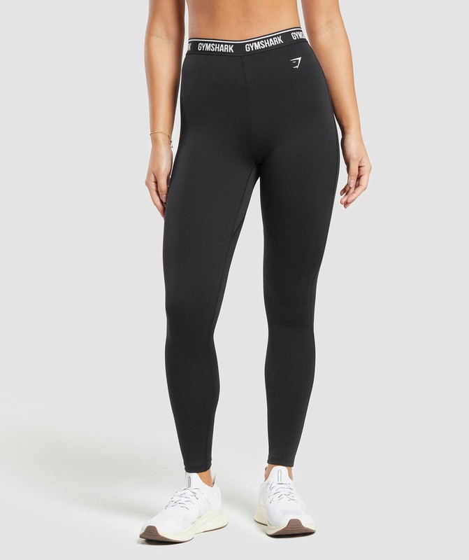 Gymshark Everyday Waistband Leggings Black | 53096TXHW