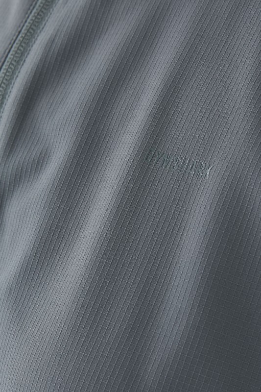 Gymshark Everywear Cropped Lightweight Jacket Slate Teal | 97026SJQT