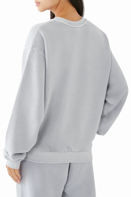 Gymshark Everywear Relaxed Sweatshirt Ice Grey / Pigment Garment Dye | 09267VCYM