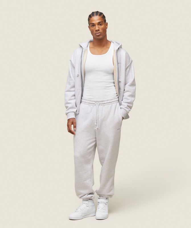 Gymshark Everywear Relaxed Zip Hoodie Bros Soft Grey Marl | 80375IDRH