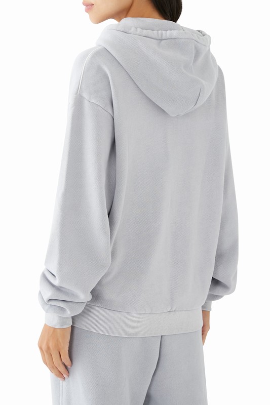 Gymshark Everywear Relaxed Zip Hoodie Ice Grey / Pigment Garment Dye | 87095QHEM