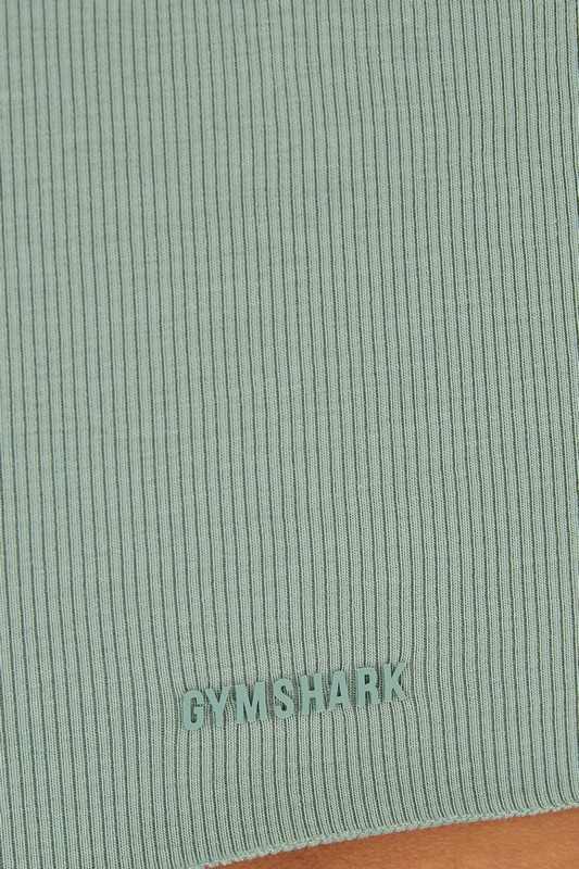 Gymshark Everywear Ribbed Tank Dollar Green | 26803FYNZ