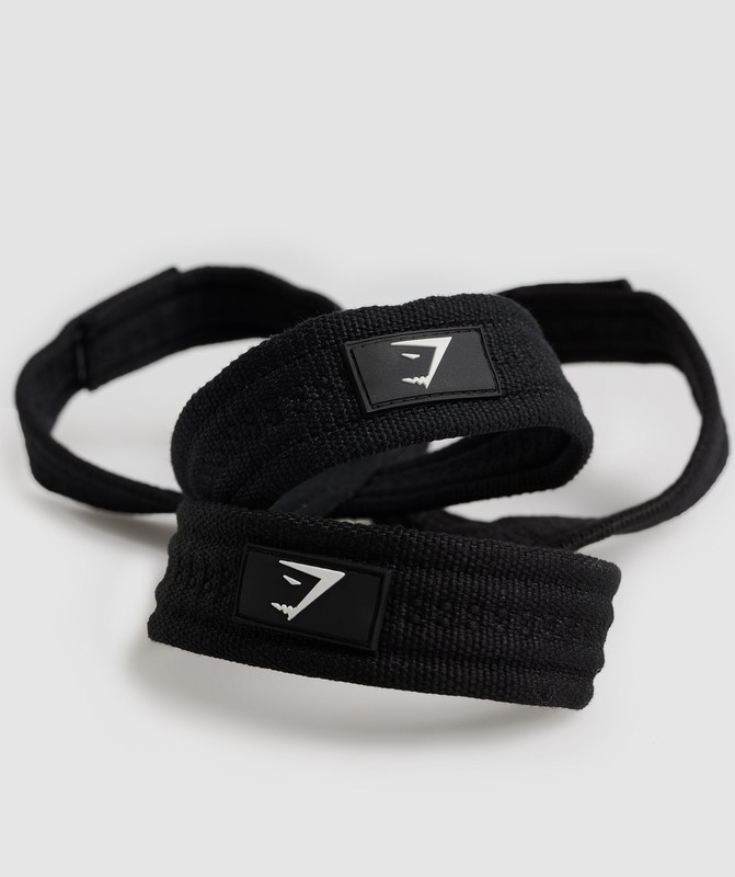 Gymshark Figure 8 Lifting Straps Black | 01569HZMY