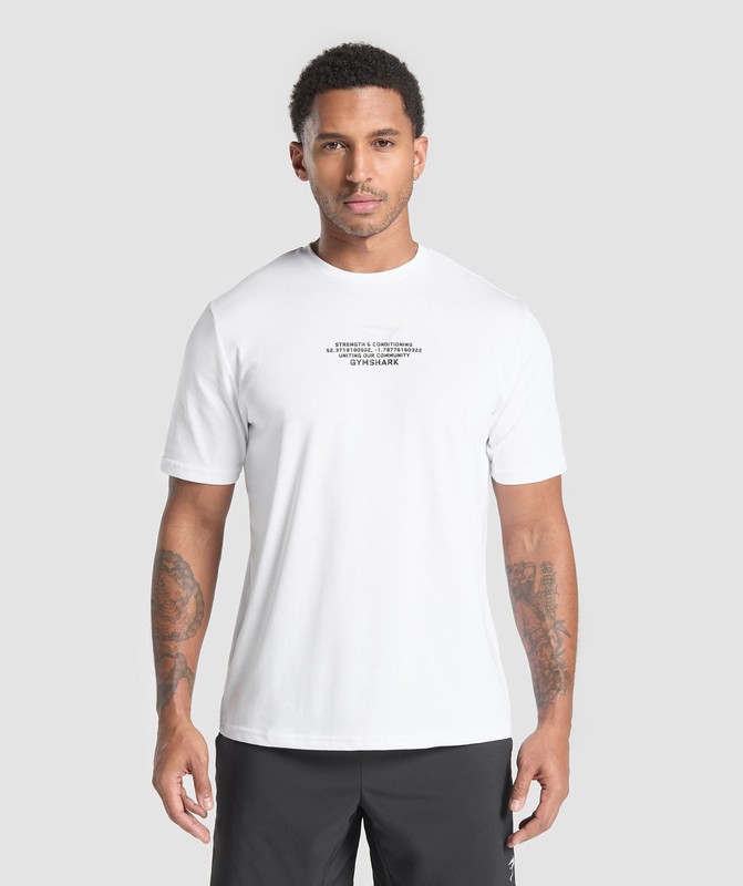 Gymshark Fitness Apparel Functional T-Shirt White | 72930XSQO