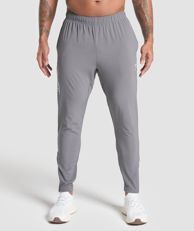 Gymshark Fitness Apparel Woven Joggers Brushed Grey | 83426SYFZ