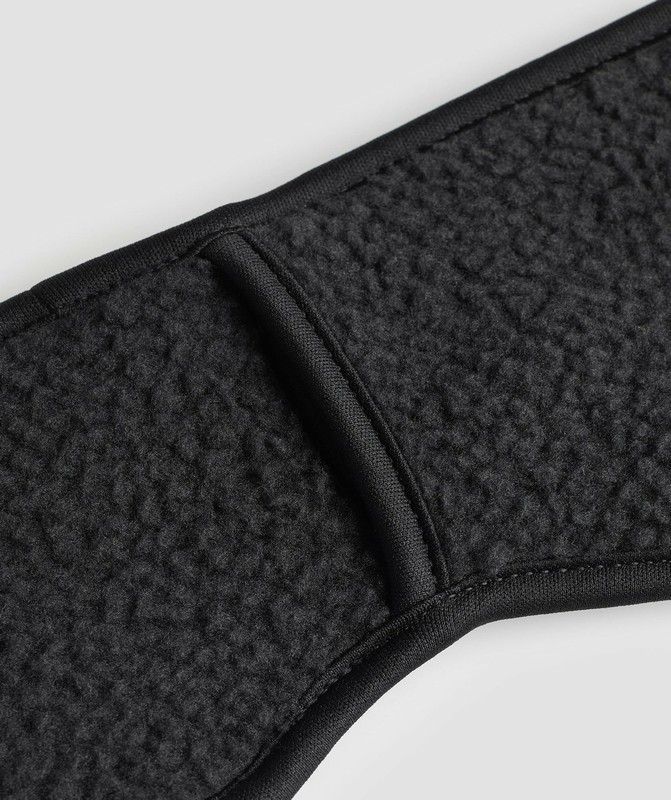 Gymshark Fleece Headband Black | 39456CMLZ