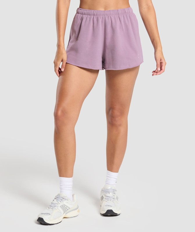 Gymshark Fleece Shorts Soft Purple | 91765IJTC