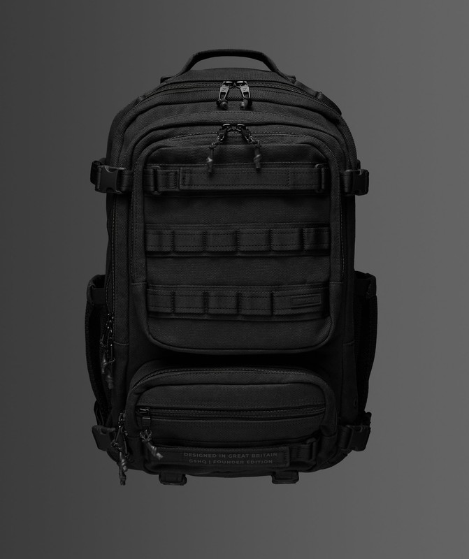 Gymshark Founders Tactical Backpack Black | 38091OGBJ