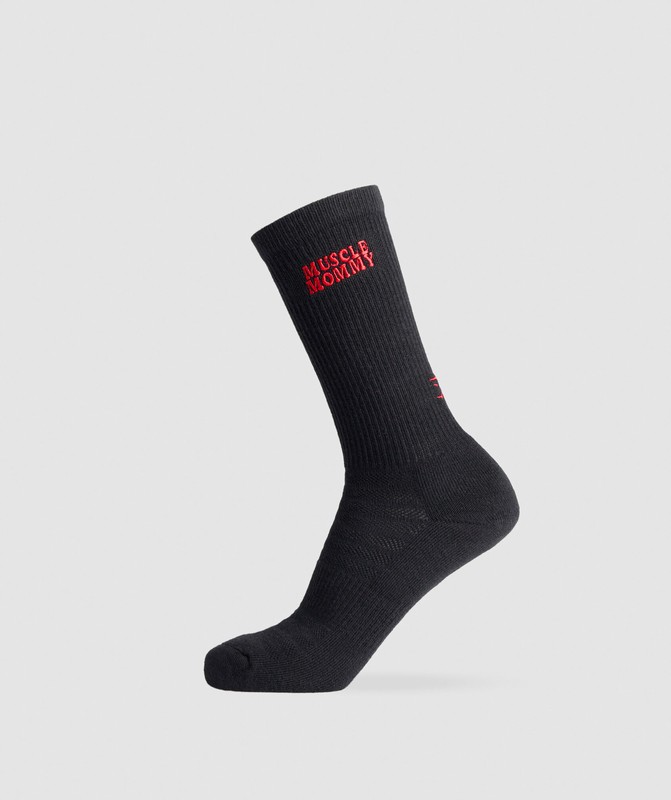 Gymshark GFX Muscle Mommy Crew Black | 54723DQGV