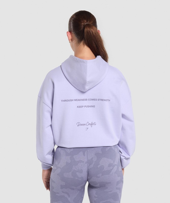 Gymshark GS X Diana Oversized Graphic Hoodie Powdered Lilac | 90248TWLU