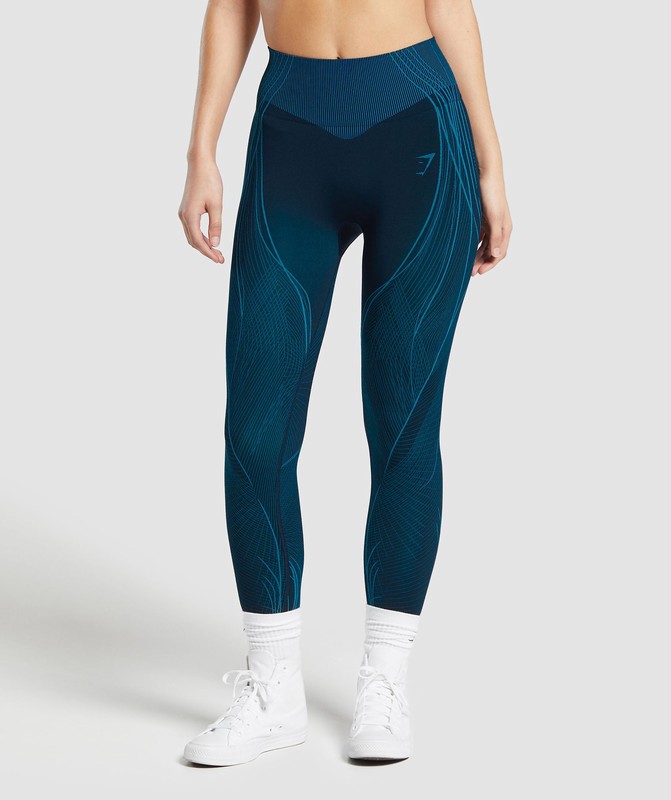 Gymshark GS x Analis Leggings Midnight Blue / Lats Blue | 72984OMRD