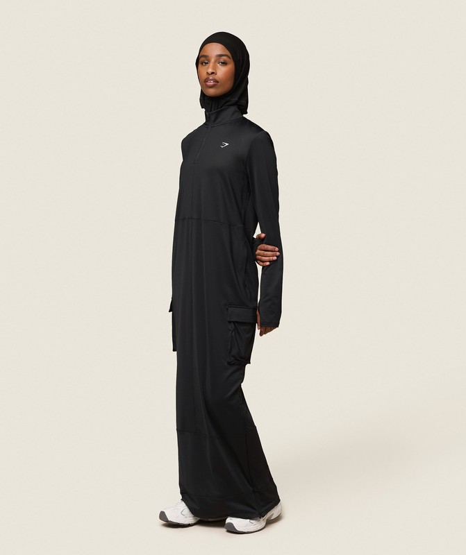 Gymshark GS x Leana Deeb Abaya Black | 76253IRJN