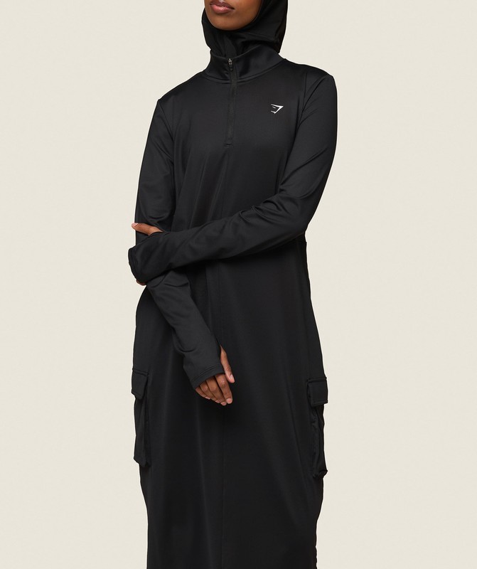 Gymshark GS x Leana Deeb Abaya Black | 76253IRJN