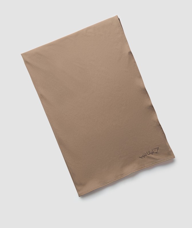 Gymshark GS x Leana Deeb Hijab Wrap Soul Brown | 69207DMLX