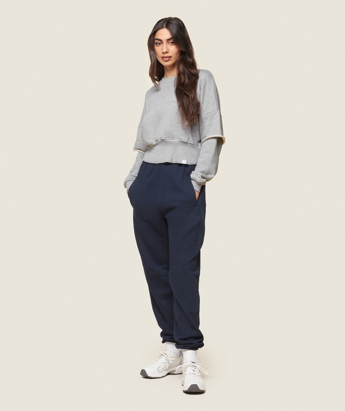 Gymshark GS x Leana Deeb Oversized Joggers Midnight Blue | 41965JDLU