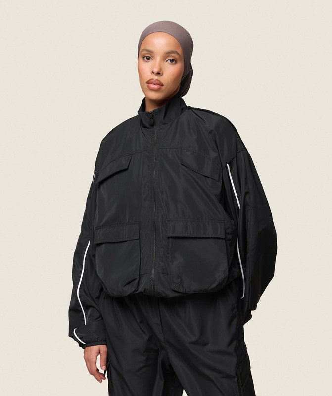 Gymshark GS x Leana Deeb Woven Jacket Black | 41629SETH