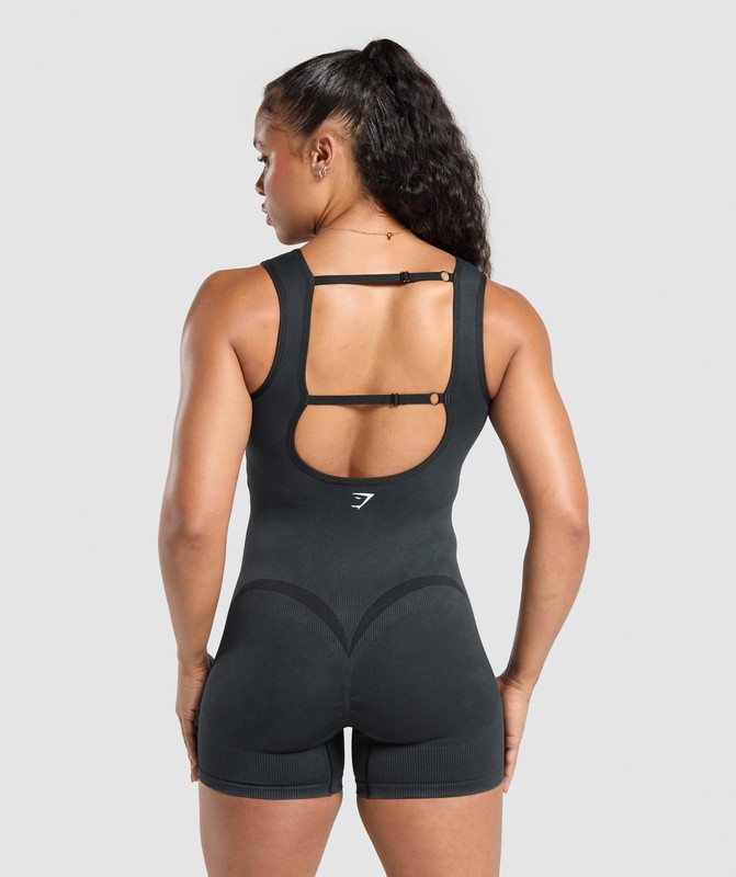 Gymshark Gains Seamless All-In-One Black | 68207CSEJ