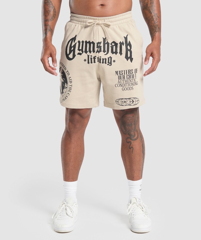 Gymshark Global Lifting Shorts Pebble Grey | 91203VWET