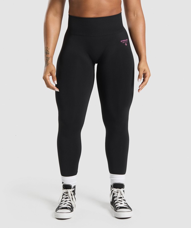 Gymshark Glow Legging Black | 75391VGLE