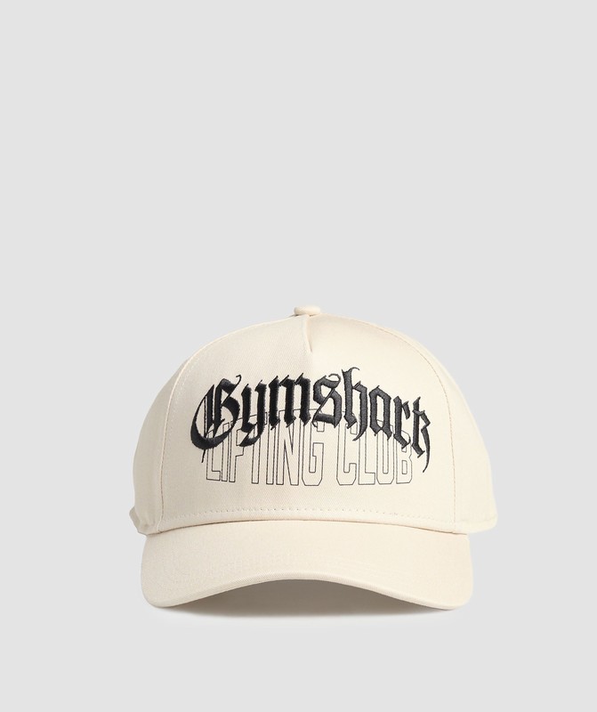 Gymshark Graphic Distressed Cap Ecru White | 05186SWZQ