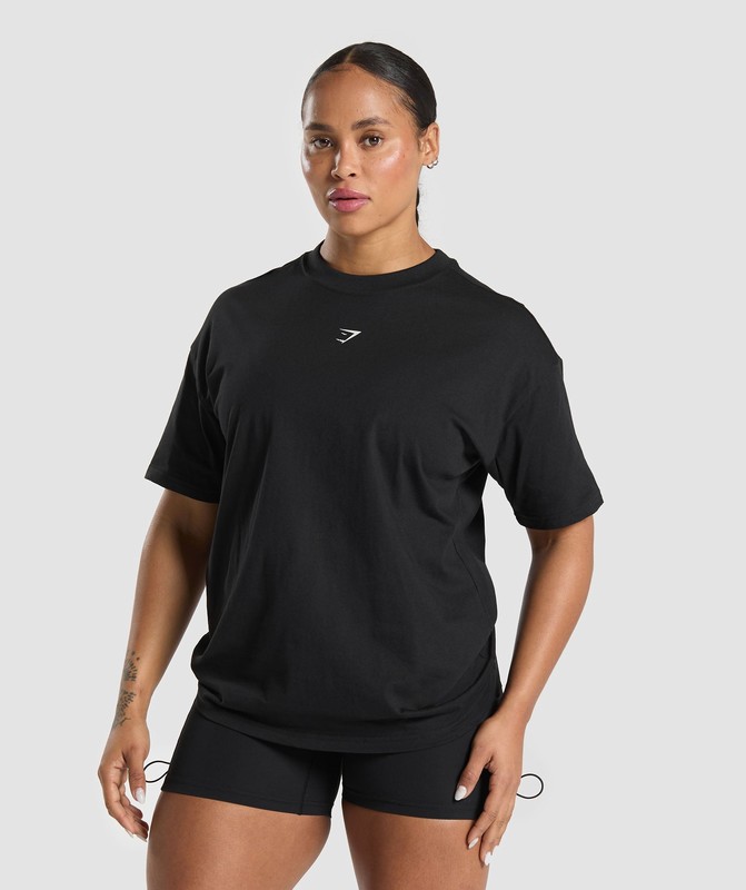 Gymshark Graphic Reaper Oversized Tee Black | 40263GVNQ