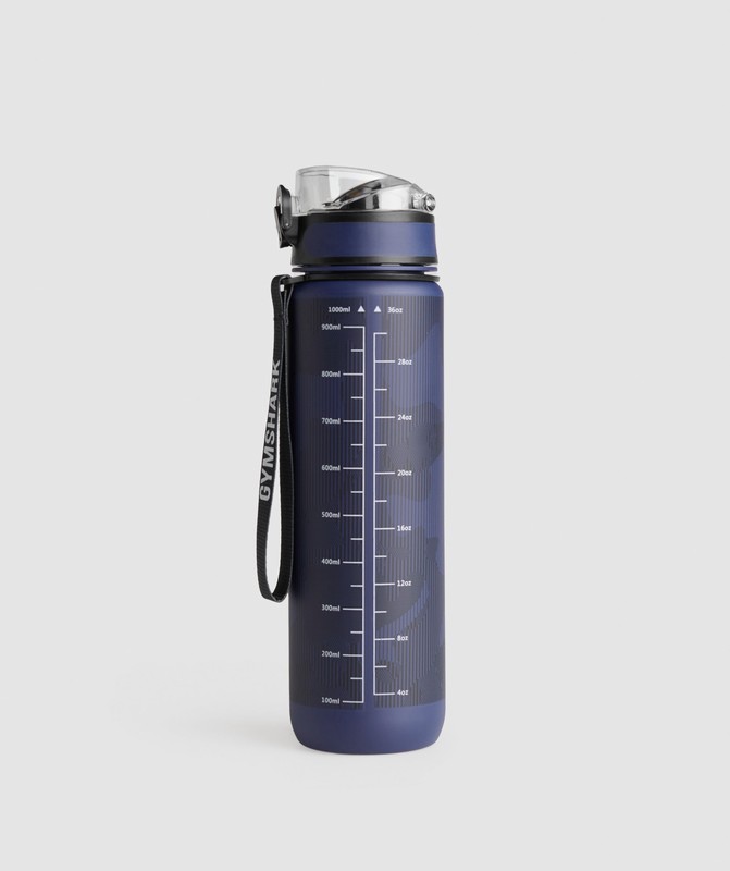 Gymshark Graphic Sports Bottle Ash Blue | 40372ANXZ