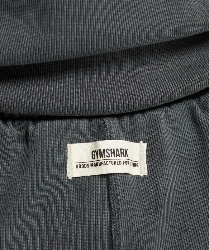 Gymshark Heavyweight Ribbed Shorts Asphalt Grey / Pigment Garment | 95861AKEO