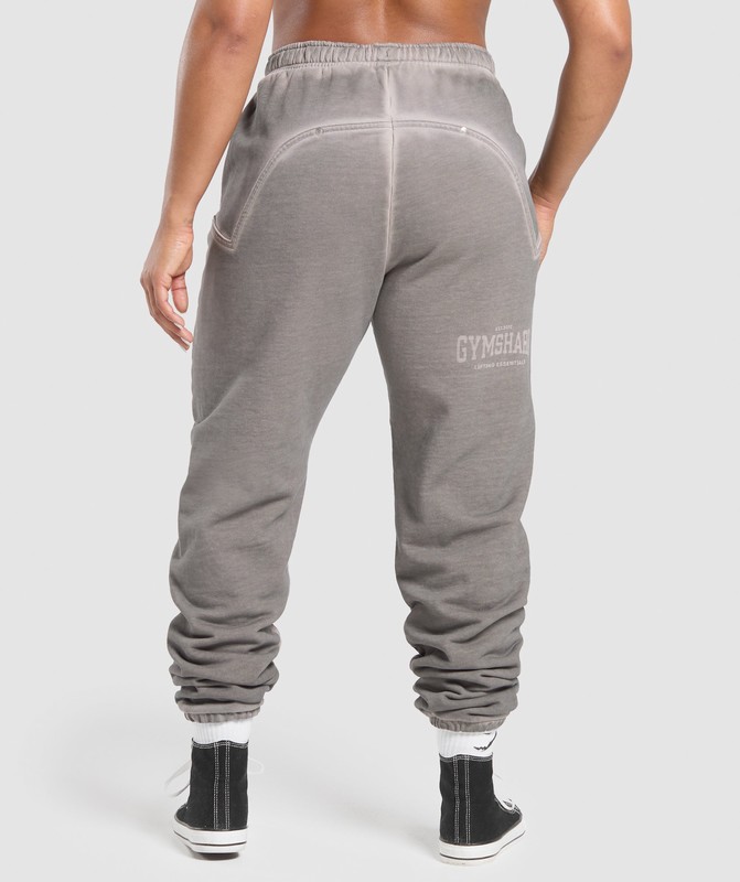 Gymshark Heavyweight Washed Pants Metal Grey / Asphalt Grey | 46901XAIE