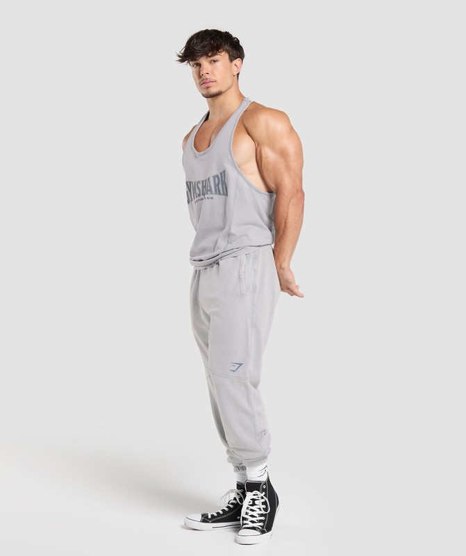 Gymshark Heritage Joggers Denim Grey / Acid Wash | 68345ORKG