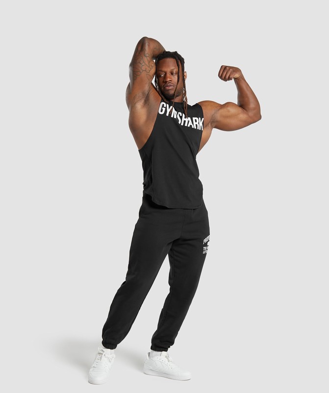 Gymshark Impact Drop Arm Tank Black | 19286OSQN