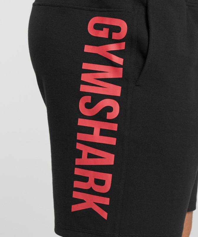 Gymshark Impact Shorts Black / Vivid Red | 19845FEQJ