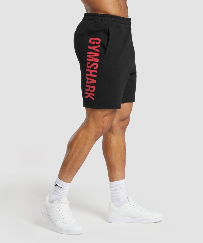 Gymshark Impact Shorts Black / Vivid Red | 19845FEQJ