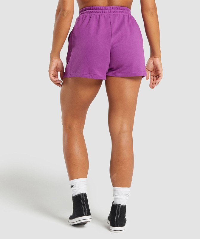 Gymshark Legacy Cotton Shorts Era Purple | 85490CIFJ