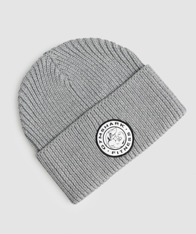 Gymshark Legacy Deep Cuff Beanie Light Grey Core Marl | 05198WHBS