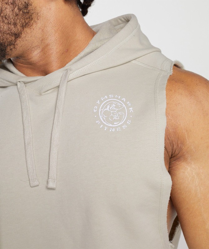 Gymshark Legacy Drop Arm Hoodie Pebble Grey | 31046BNUS
