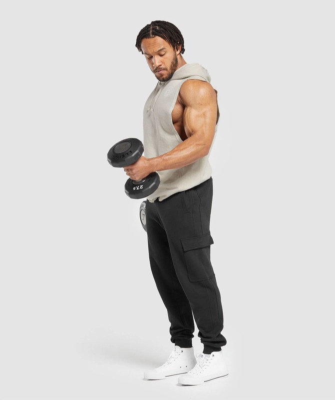 Gymshark Legacy Drop Arm Hoodie Pebble Grey | 31046BNUS