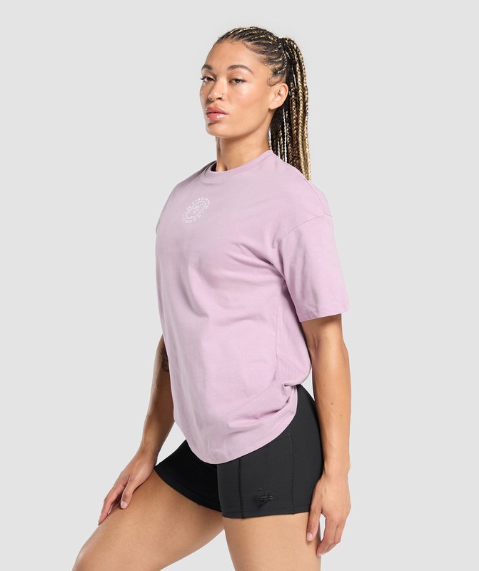 Gymshark Legacy Oversized T-Shirt Warm Lilac | 42673SKCJ